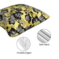 thumbnail image 4 of Throw Pillow Covers, Orchids Flowers Yellow Soft Square Pillow Cases with Invisible Zipper for Couch Bed Sofa, Farmhouse Fall Home Decor 12"x12", 4 of 7