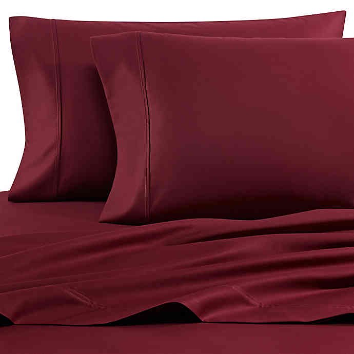 Heartland HomeGrown 400ThreadCount Solid Sateen Full Sheet Set in Burgundy
