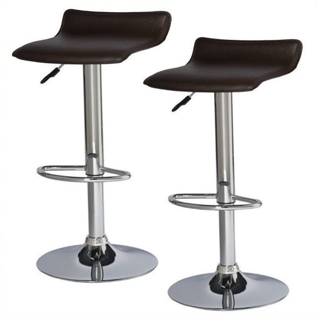 Leick Mobilier Tabouret Pivotant Réglable 34" Marron (Lot de 2)