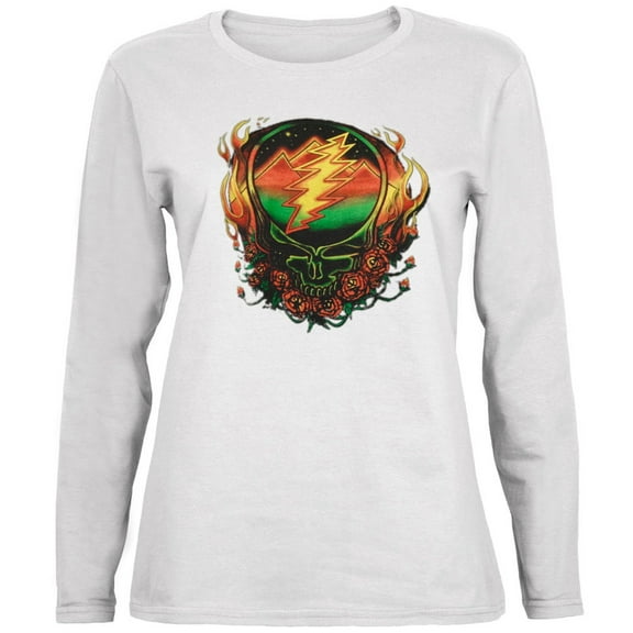 Grateful Dead - Scarlet SYF White Juniors Long Sleeve T-Shirt - Large