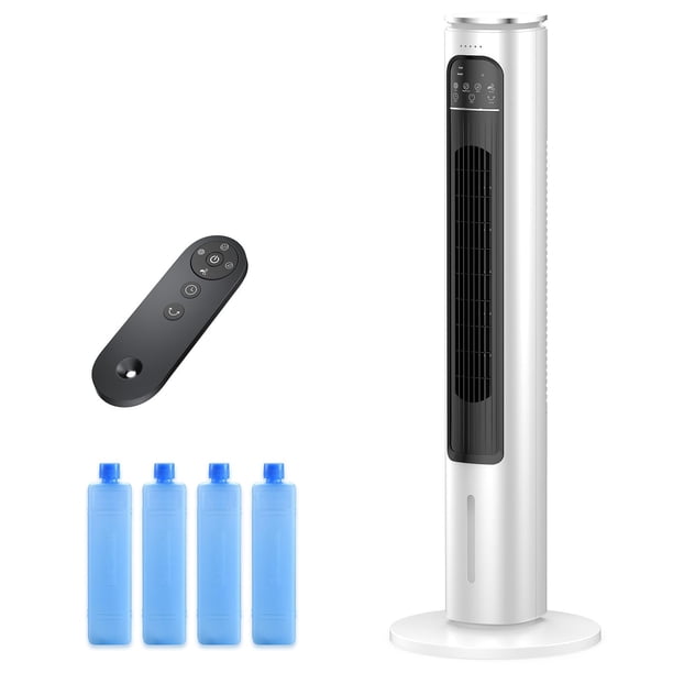 Unidades de aire acondicionado portátiles sin ventanas con control remoto, humidificador evaporativo, ventilador de enfriamiento de torre de aire, pequeño enfriador de pantano oscilante para interiore