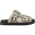 thumbnail image 2 of Women's Aerosoles Olivia Faux Fur Platform Slide Natural Snake Leather/Faux Shearling 6 M, 2 of 5