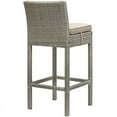 thumbnail image 5 of Modway Conduit Rattan Outdoor Bar Stool in Light Gray and Beige (Set of 4), 5 of 5