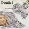 thumbnail image 2 of Vintage Spring Floral Pillow Covers, Linen Long Throw Pillow Case, Summer Botanical Watercolor Holiday Pillow Protector Decorative Cushion Cover for Living Room/Bedroom 20" x 30", 2 of 8