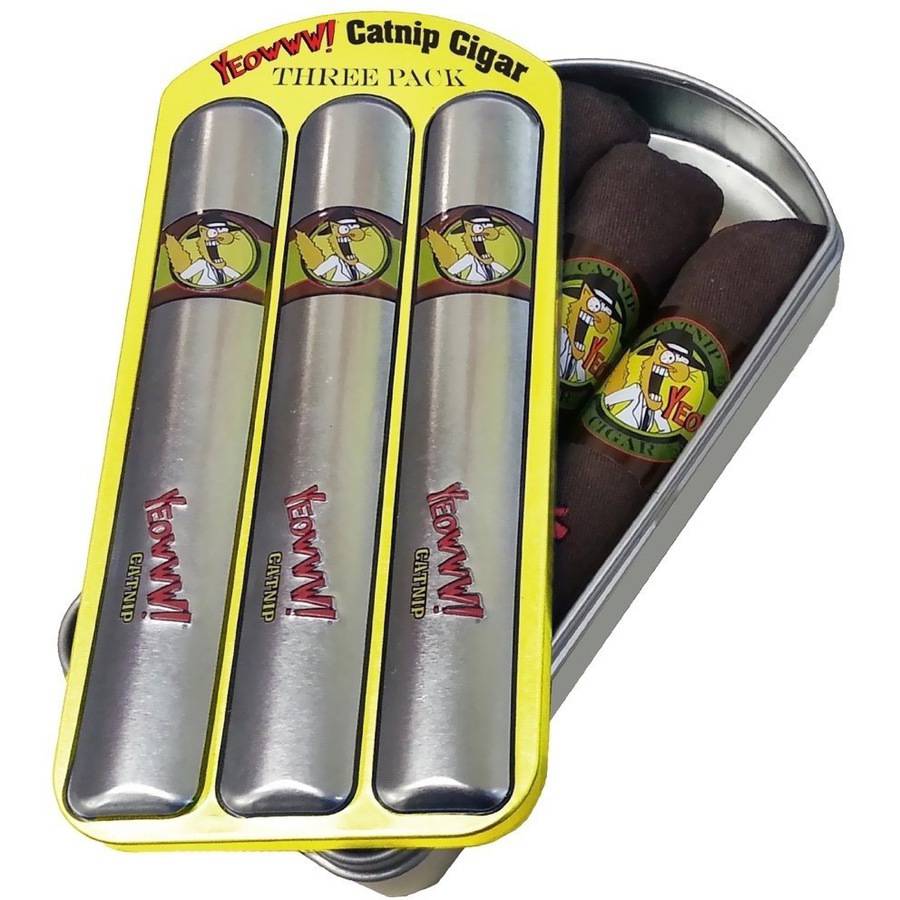 Yeowww! Katzenminze-Zigarre – 100% Bio-Katzenminze, Robuste Baumwolle, Natürliche Farben