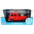 thumbnail image 3 of Volkswagen Type 2 (T1) Fire Truck with Aerial Ladder "Feuerwehr" Red 1/24 Diecast Model Car by Motormax, 3 of 3