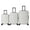 White, variant on 3 Piece Black ABS Hardshell Luggage Set, 20 24 28 Inch Suitcase with Nested Design, 360 Spinner Wheels, Telescopic Handle and Interior Organizer, Lightweight Travel Luggage