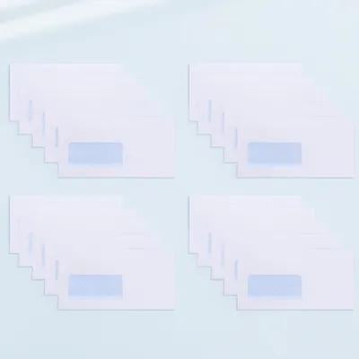 PBPBOX Pbpbox White Self-Sealing Security Envelopes with Window for Office Documents