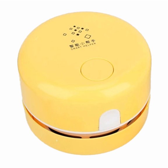 Desktop Cleaner Mini Desk Vacuum Cleaner Desktop Dust Remover Sweeper Vacuum Cleaner Table Cleaning Tool Yellow
