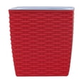 thumbnail image 2 of BiFandian Square Rattan Textured Plastic Planter, Selfs-Watering Decorative Flower Pots, Weather Resistant Outdoor Garden Flower Container for Patio Yard Plant Greenery Planting, 2 of 6
