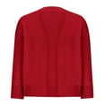 thumbnail image 3 of BLVB Women's 3/4 Sleeve Lightweight Cardigan Knit Sweaters Outwear Cropped Open Front Shrug for Dresses, 3 of 5