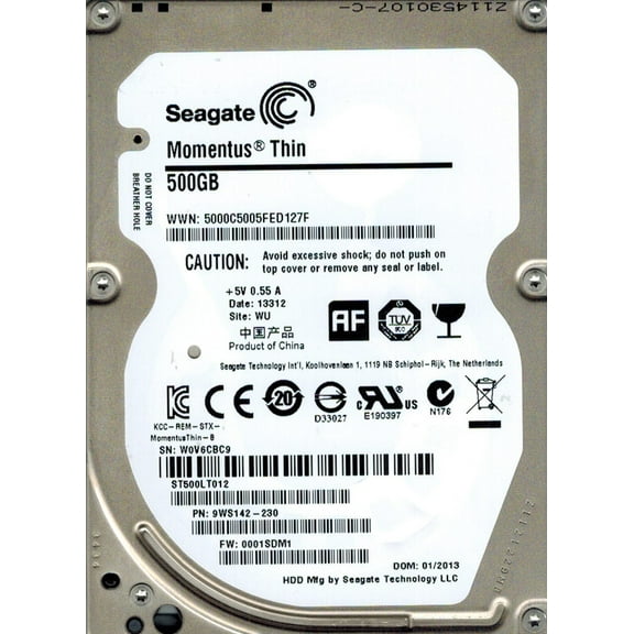 Seagate ST500LT012 P/N: 9WS142-230 F/W: 0001SDM1 WU 500GB