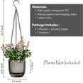 thumbnail image 5 of 3 Pack Self Watering Hanging Planters for Indoor and Outdoor Plants, Gray Small Hanging Planter,4.5 Inch Hanging Baskets with Chains Drainage Holes, Hanging Flower Pot for Garden Home, 5 of 8