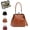 Brown, variant on Vintage British Style Handbag, Retro Crossbody Bag, Women's Mini Kiss Lock Crossbody Bag, PU Leather Handbags