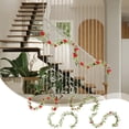 thumbnail image 1 of Fiudx Decoración Navideña de Caña, Diseño de Frutos Rojos Artificiales, Agujas y Piñas de Pino Realistas, Ideal para Decoración Del Hogar y Bodas, Fácil Mantenimiento, 200 Cm de Largo, Versátil para, 1 of 7
