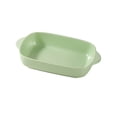 thumbnail image 1 of Rectangular Plate Cheese Baked Rice Plate Dining Plate Vegetable Plate Baking Baking Pan Double Ear Baking Pan, 1 of 3