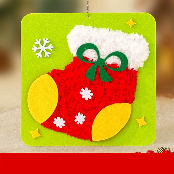 Kit de costura para principiantes para crear adornos navideños: incluye piezas de fieltro precortadas, hilo de bordar, agujas, relleno e instrucciones para ma NCHKUN