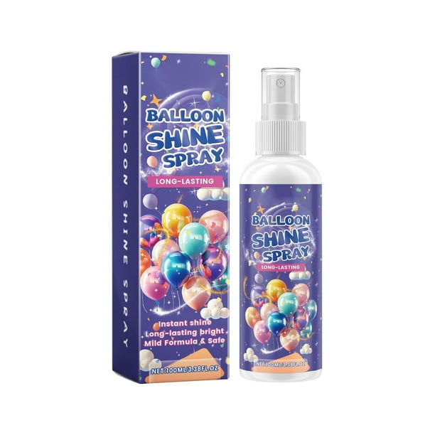Spray abrillantador para globos, spray de alto brillo, impermeable, antioxidante de larga duración, sin olor, efecto brillante instantáneo para decoraciones de globos de fiesta.