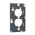 thumbnail image 2 of Yayeee Duplex Wall Plate 1-Gang 4.5"x2.7" Home Receptacle Light Switch Decorative Outlet Cover, Playful Winter, 2 of 7