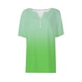 thumbnail image 1 of T-Shirts Femmes Plus Mode Vacances Été 2024 Col en V Manches Courtes Chemise Décontractée Tunique Ample Confortable - Hontri, 1 of 3