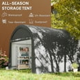 thumbnail image 4 of Outsunny 10'x10' Outdoor Storage Shed, Waterproof Heavy Duty Portable Shed, 4 of 10