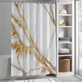 thumbnail image 6 of White Yellow Marble Shower Curtain Set, Waterproof Shower Curtains for Bathroom, Ink Painting Modern Art Washable Fabric Cloth Bath Curtain for Bathtub Decoration with Hooks 48x72 Inches, 6 of 9