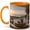 Orange, variant on Sunset Patio View 11oz Ceramic Mug, Coastal Home Coffee Cup