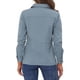 thumbnail image 3 of Chaquetas utilitarias para mujeres INSPIRE CHIC con cintura ajustable, bolsillos con solapa, chaquetas con cremallera y botón, gris azul S, 3 of 6