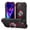 Black Red, variant on TECH CIRCLE Rugged Case for iPhone 15 6.1" 2023 - Shockproof Hard Plastic Durable Silicone Shell Cover with Sturdy Kickstand /Phone Ring Holder [Comptiable with MagSafe] Protective Case, Red Blue