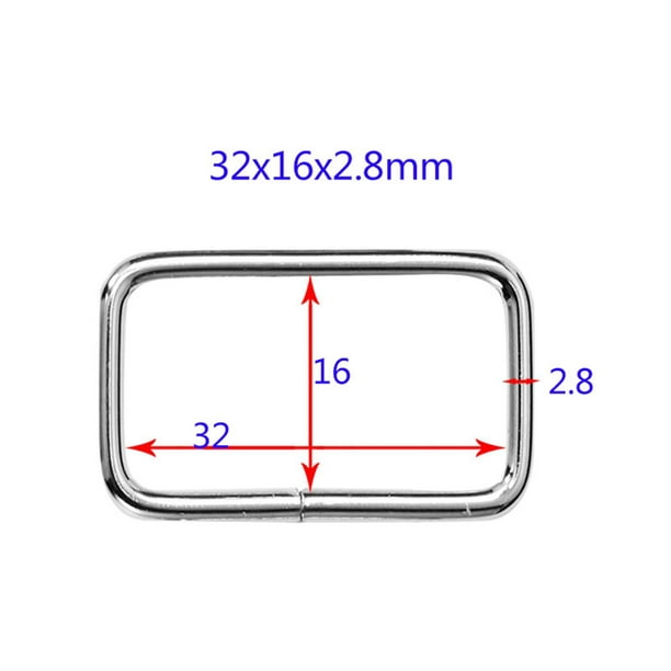 4 size Rectangle Bag Purse Snap Hook Metal Loop Rings Webbing Belts Buckle  for Handbag Strap Making Repairing, 20PCS 