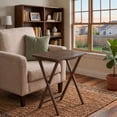 thumbnail image 3 of Mainstays Modern XL Oversized Folding Tray Table, Espresso, 3 of 9