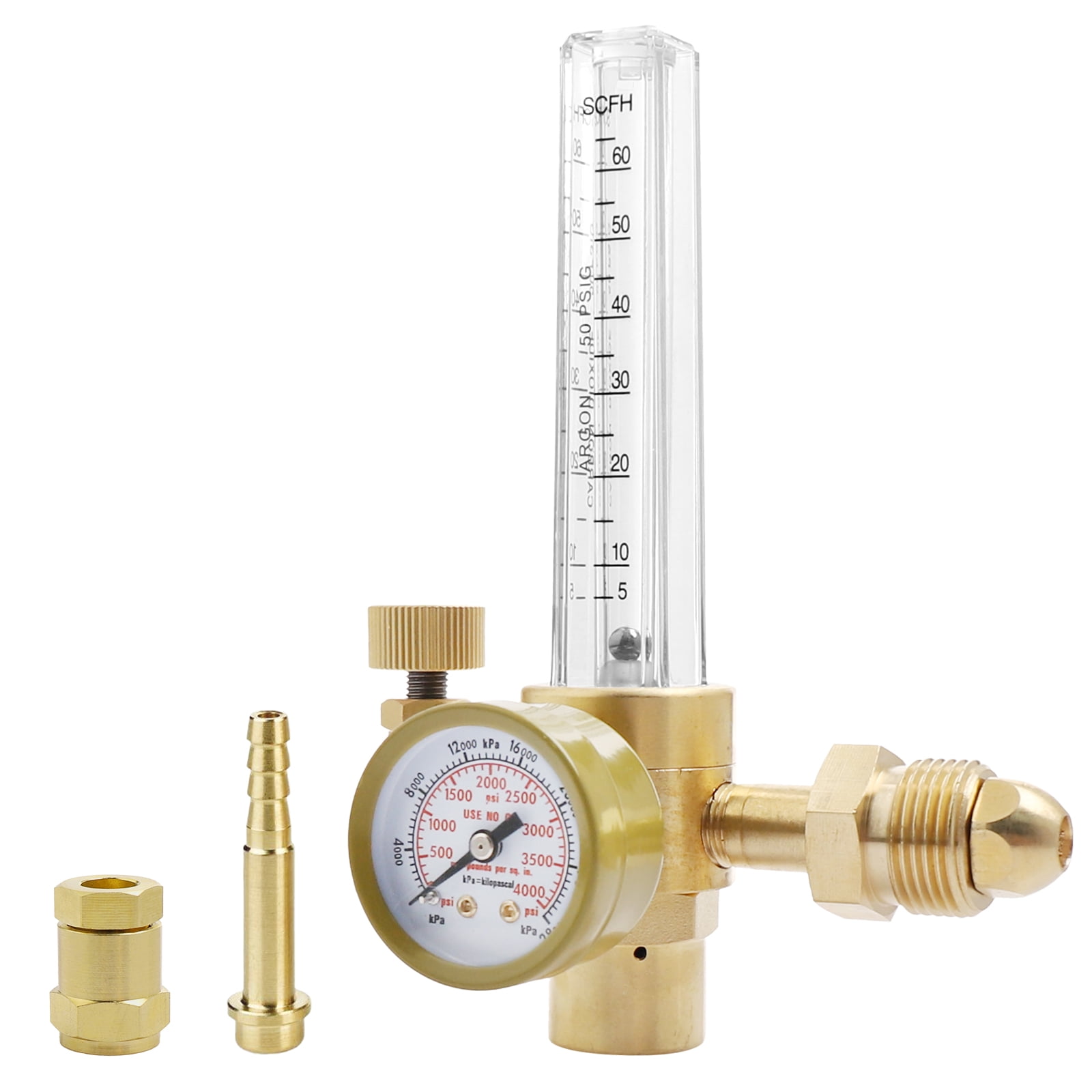 Audessy Welding Gas Regulator Flow Meter with Gas Hose, Leak-Proof Argon CO2 Pressure Gauge with Universal Multi-Interface, Suitable for MIG TIG Welding Machines