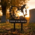 thumbnail image 4 of Forever Remembered Memorial Stake, Hummingbird & Rose Grave Marker, Weatherproof Remembrance Decor (B), 4 of 9