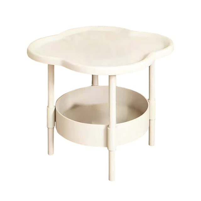 2 Tier Side Table Table Side Table Small Sofa Coffee Side Tables Bedroom Indoor Outdoor With Removable Tray For Living Room Bedroom Balcony And To Assemble