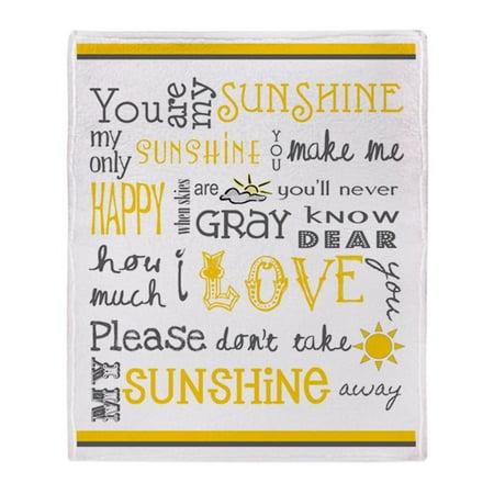 - CafePress - You Are My Sunshine - Soft Fleece Throw Blanket, 50