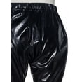 thumbnail image 6 of YONGHS Kids Girls Shiny Metallic Hip Hop Street Dance Harem Pants Trouser Black 5-6, 6 of 6