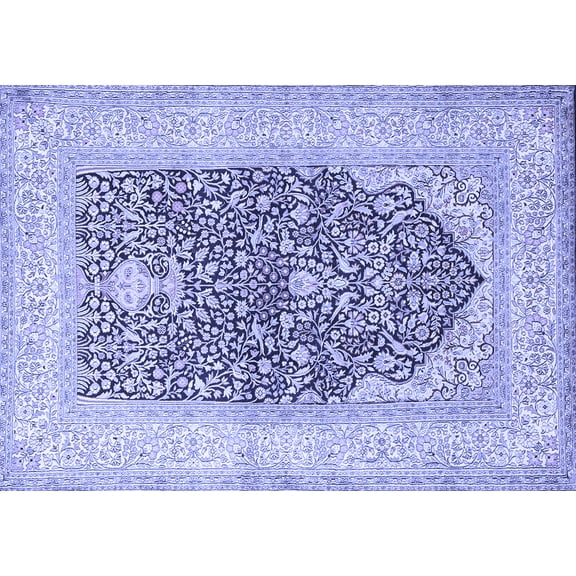 Ahgly Company Indoor Rectangle Persian Blue Traditional Area Rugs, 5' x 7'