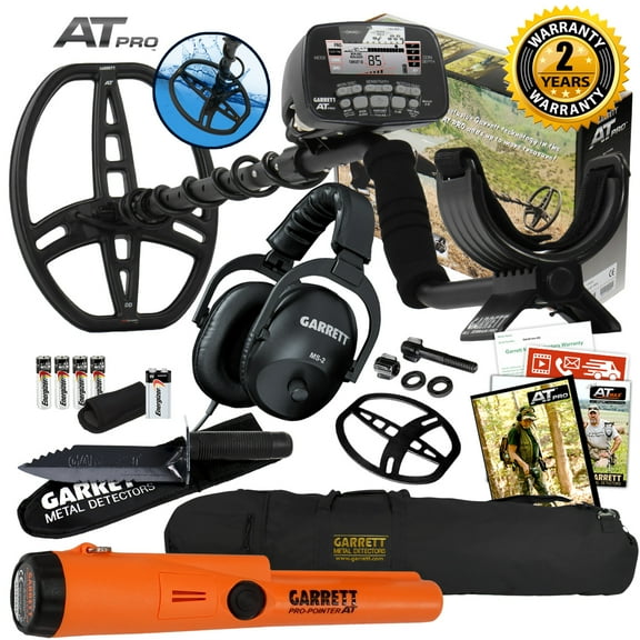 Garrett AT Pro Underwater Detector, Pro Pointer AT, Headphones, Bag, Digger