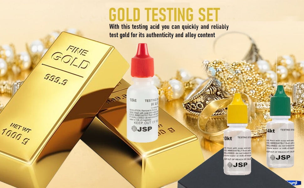 12 Bottles 14K Gold Test Solution Jewelry Metal Testing Kit for Jewelry & Metals