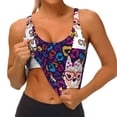 thumbnail image 4 of Lsque Llama Alpaca Printed Women'S Sports Bra, Compression, Moisture Wicking, High-Impact Sports Bra For Women,Supportive sports bra-Medium, 4 of 9