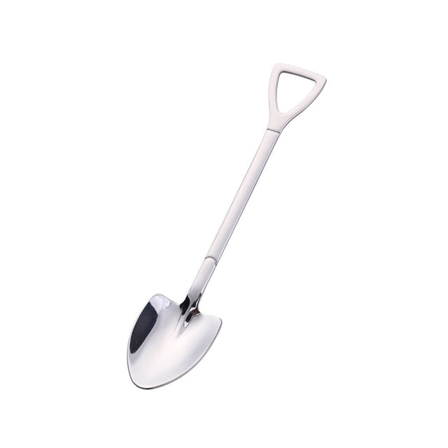 Naiovety Paquete de 8 cucharas de helado de acero inoxidable, palas de fruta de sandía, cucharillas de comedor, vajilla para banquete, Juegos de servir café y té Plata