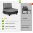 thumbnail image 6 of CozyHome 5 Pieces Aluminum Patio Furniture Set, Outdoor Sectional Sofa Conversation Sets with Coffee Table, Modular Armless Chairs Set for Pool Garden Balcony Porch, Grey, 6 of 6
