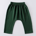 thumbnail image 2 of mgoYE Toddler Kids Baby Boy Girl Cotton Linen Elastic Basic Harem Long Pants Bloomers Casual Joggers 1-7T(Dark Green,1-2 Years), 2 of 7