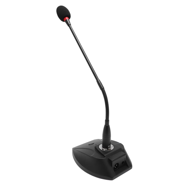 Micrófono De Condensador, Base Antideslizante Respuesta De 80Hz-1200Hz Micrófono De Cuello De Cisne De Escritorio Captación De Sonido Claro Para Conferencias