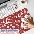 thumbnail image 4 of Long Mouse Pads for Desk,Red Christmas Silhouette Pattern Desk Mats on Top Of Desks, Desk Mouse Pad Extra Large with 3mm Non-Slip Base and Stitched Edge for Gaming,Office,Work,Home 31.5x11.8in, 4 of 5