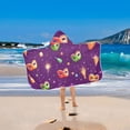 thumbnail image 5 of Mardi Gras Party Masks Hooded Beach Towel Kids Bath Towels Quick Dry for Pool Swiming 50" x 23.5" Microfiber Soft Bathrobe, 5 of 7