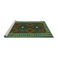 thumbnail image 2 of Ahgly Company Machine Washable Indoor Round Oriental Turquoise Blue Traditional Area Rugs, 8' Round, 2 of 4
