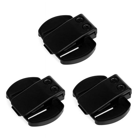 3X Motorcycle Helmet Bracket Intercom Clip V4 V6 Accessories Motorbike Helmet Headset Replacement,3 x Motorcycle Helmet Bracket Intercom Clip,Black