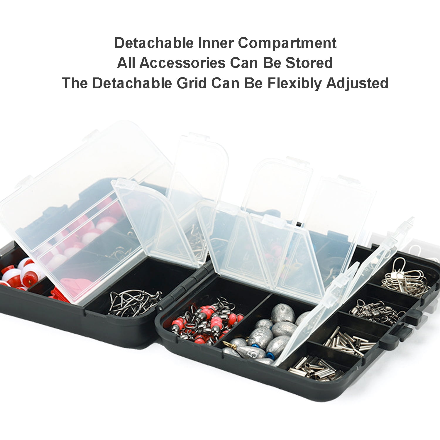 GoXteam Fishing Lures Accessories Kit with Tackle Box, Fishing Hooks Minnow Crankbait Frog Worm Fishing Spoon Spinner Bait for Bass Crappie, Fishing Gear Freshwater Equipment Gifts for Men