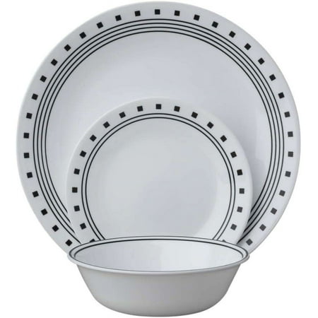 Corelle Livingware City Block Dinnerware Set, 12 Piece